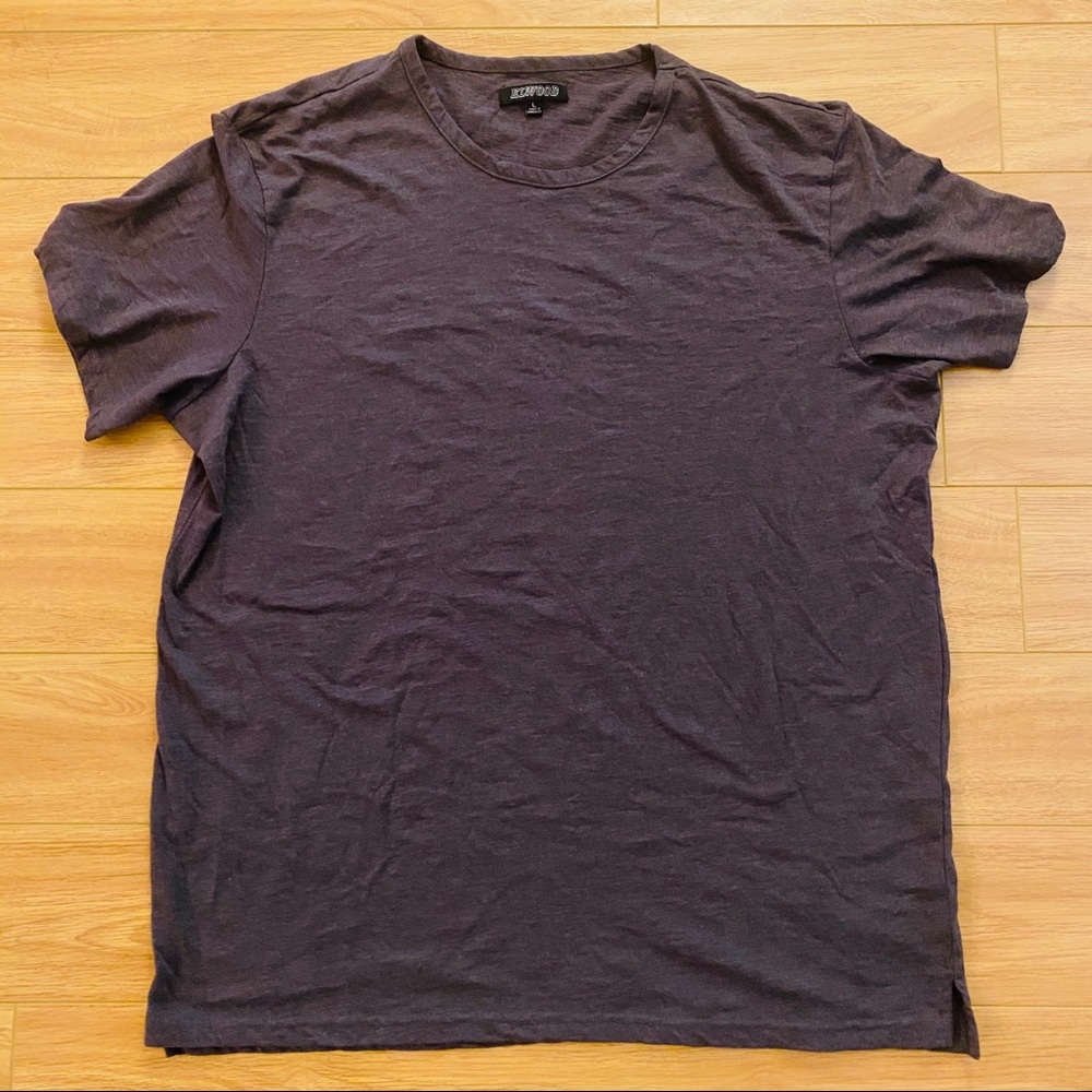 Elwood Mens Split Hem T-Shirt Large Dark Gray